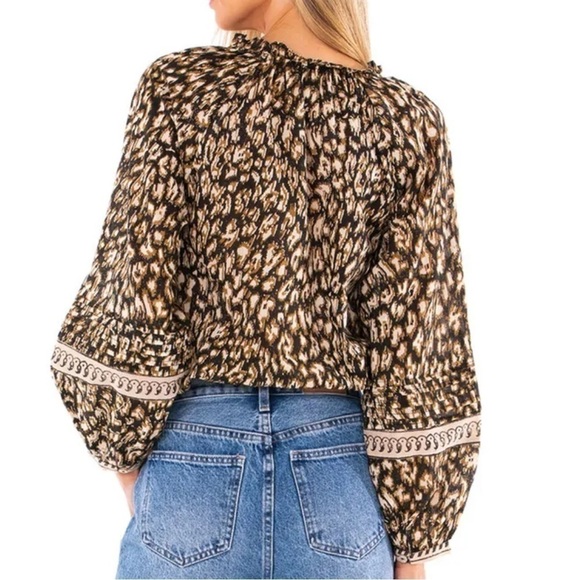 Cleobella Alicia Blouse in Black Leop - Picture 4 of 9